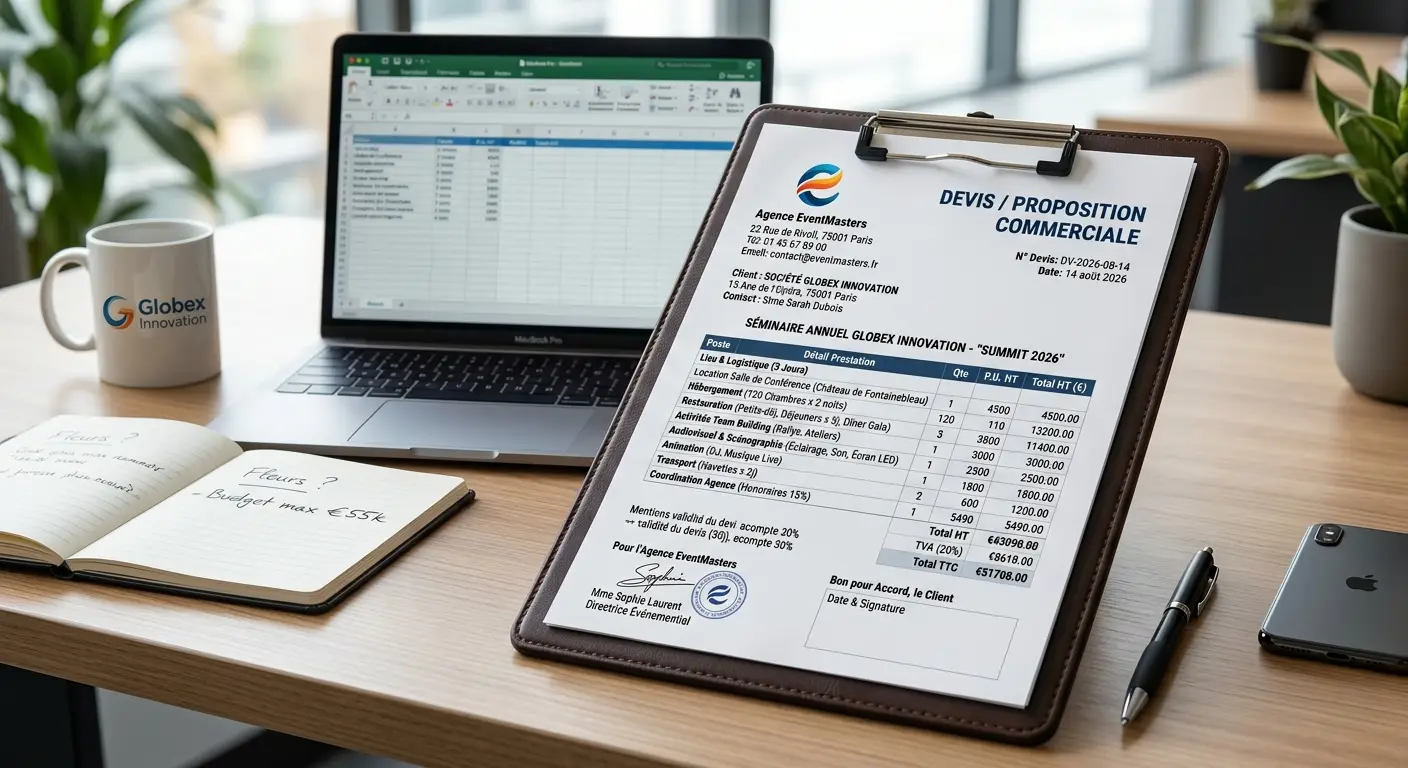 Devis événementiel entreprise sans perte de temps