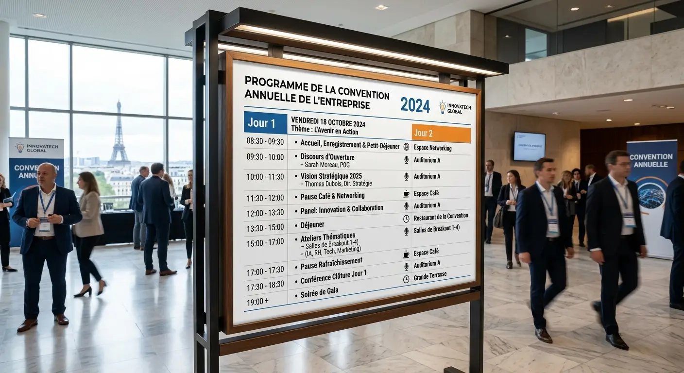Exemple de programme de convention d'entreprise annuelle : déroulé et conseils