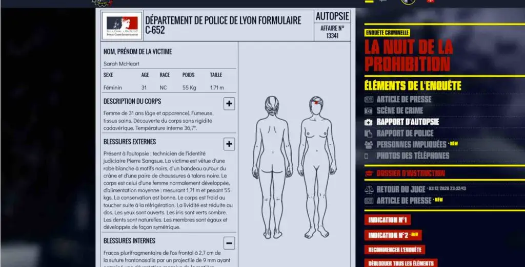 Enquêtes criminelles en ligne 2